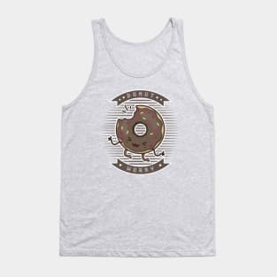 donut worry - funny donut with phrase Tank Top